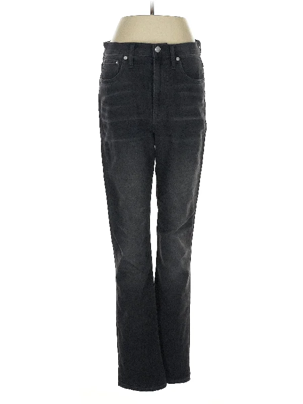 Branded Jeans for Quality -High-Rise Straight-leg Jeans