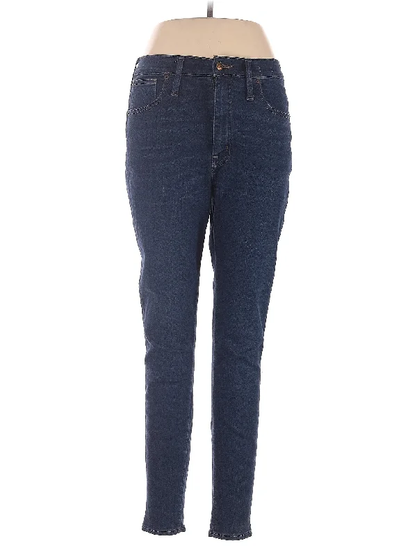 Low Waisted Jeans for Casual -High-Rise Skinny Jeans in Dark Wash