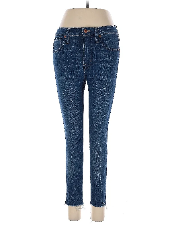 Cropped Jeans for Summer Look -High-Rise Skinny Jeans in Dark Wash