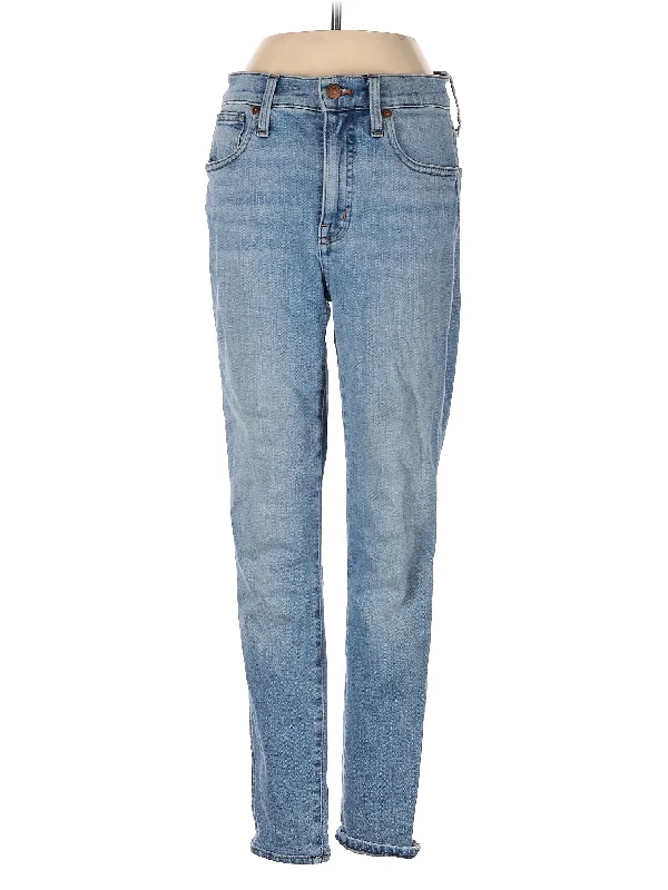 Button Fly Jeans for Traditional -High-Rise Straight-leg Jeans in Light Wash