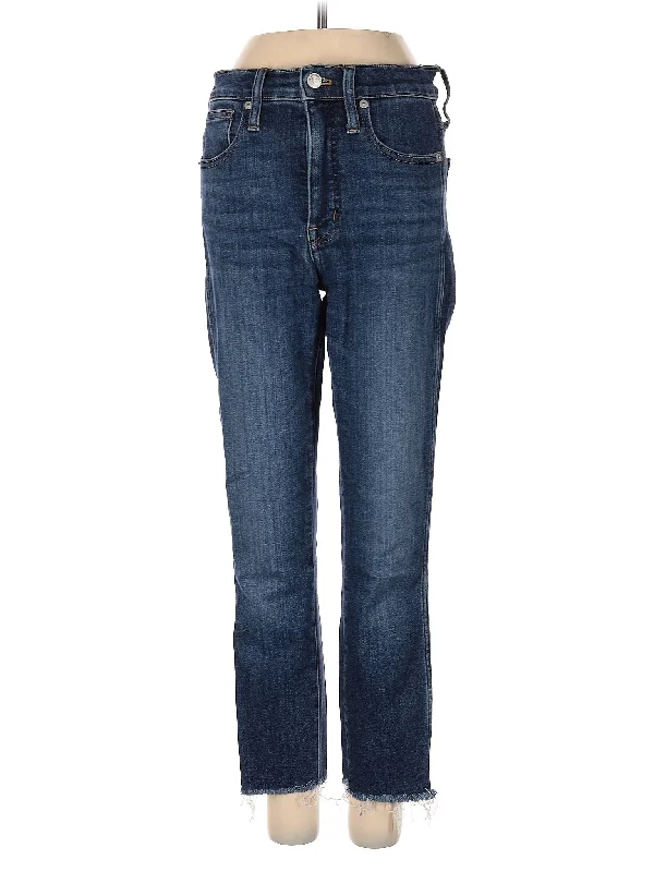 Overalls Jeans for Workwear -Low-Rise Straight-leg Jeans in Medium Wash