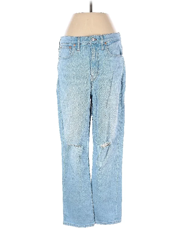 Decorated Back Pocket Jeans for Style -High-Rise Wide-leg Jeans in Light Wash