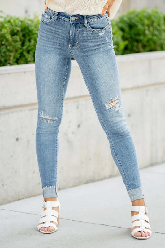 Stretch Jeans for Flexibility -Summer BB Mid Rise Skinny Regular & Plus Sizes