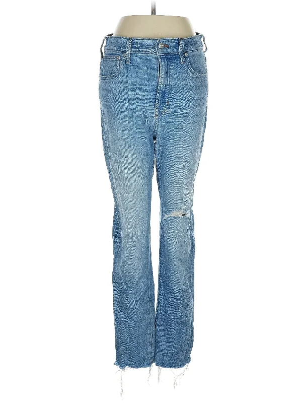 Faded Jeans for Laid-back -Mid-Rise Bootleg Jeans in Light Wash