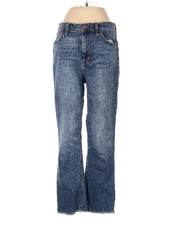 Capri Jeans for Beach Style -High-Rise Bootleg Jeans in Medium Wash