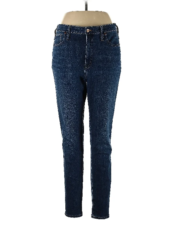 Travel Jeans for On-the-go -High-Rise Straight-leg Jeans in Dark Wash