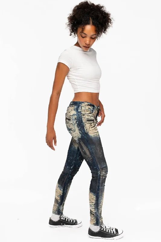 Capri Jeans for Beach Style -ROBIN'S BIKER WOMENS JEANS IN MONTREAL INDIGO