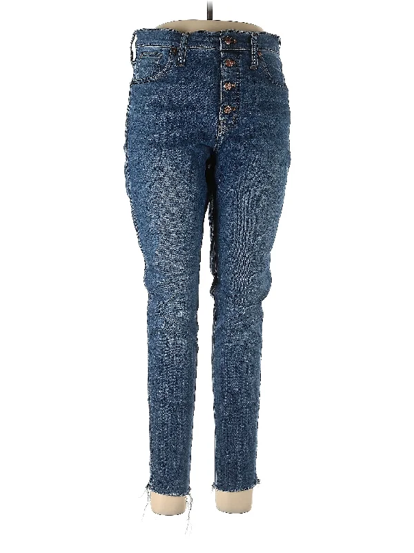 Embellished Back Pocket Jeans for Glamour -High-Rise Skinny Jeans in Medium Wash