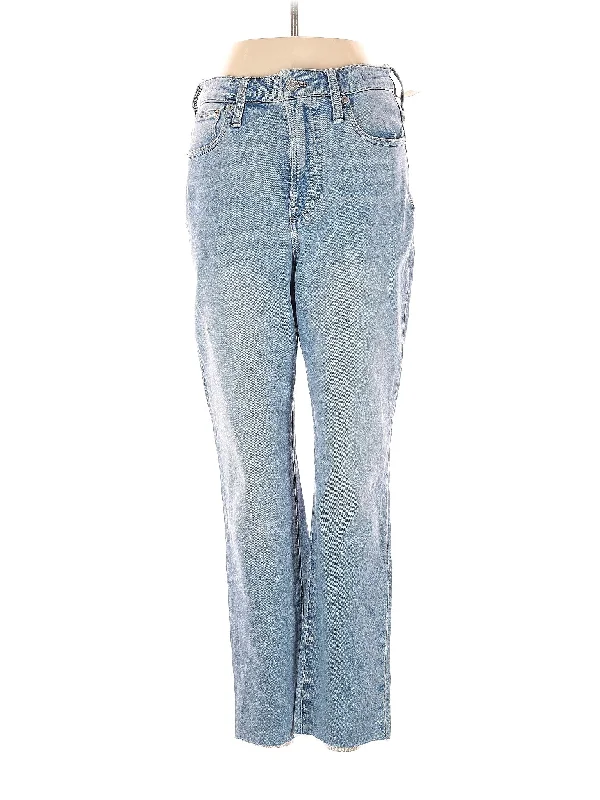 Birthday Jeans for Celebration -High-Rise Straight-leg Jeans in Light Wash