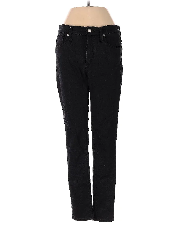 Embroidered Jeans for Detail -Mid-Rise Straight-leg Jeans in Dark Wash