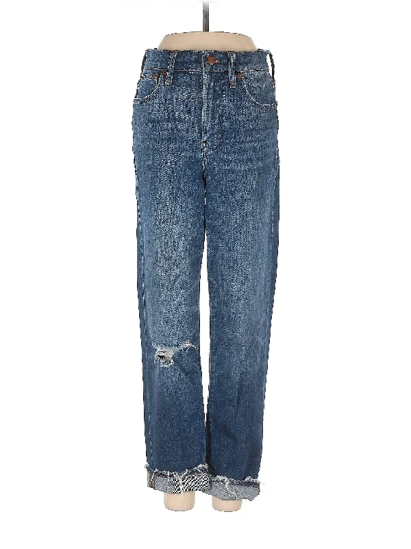 Button Fly Jeans for Traditional -Mid-Rise Boyjeans Jeans