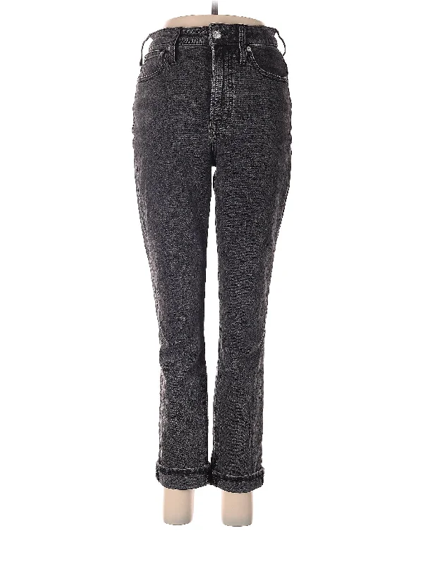 Organic Jeans for Natural -High-Rise Straight-leg Jeans in Dark Wash