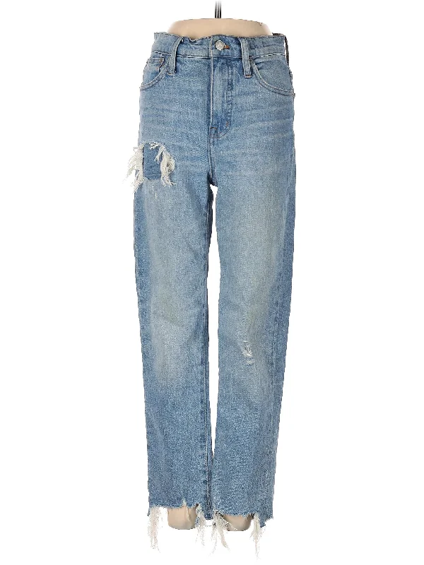 Painted Back Pocket Jeans for Artistic -Mid-Rise Boyjeans Jeans