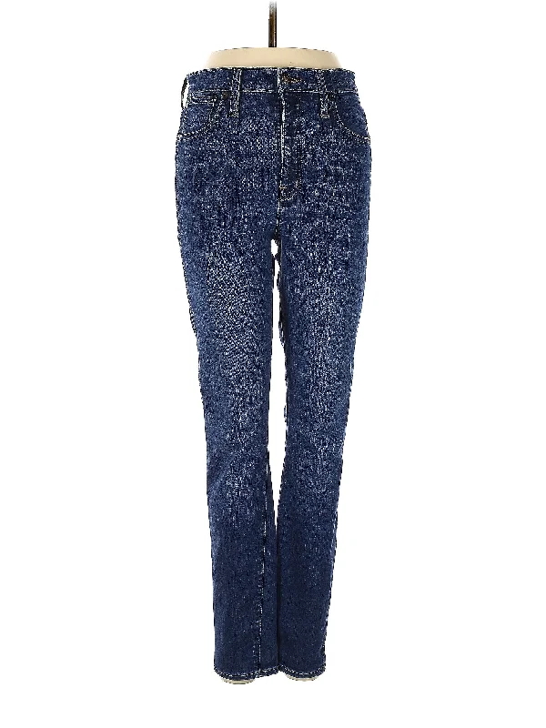 Back Pocket Jeans for Design -Mid-Rise Straight-leg Jeans in Dark Wash