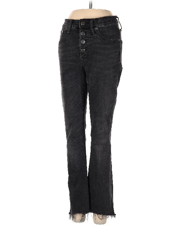 Raw Denim Jeans for Authentic -Mid-Rise Bootleg Jeans in Dark Wash