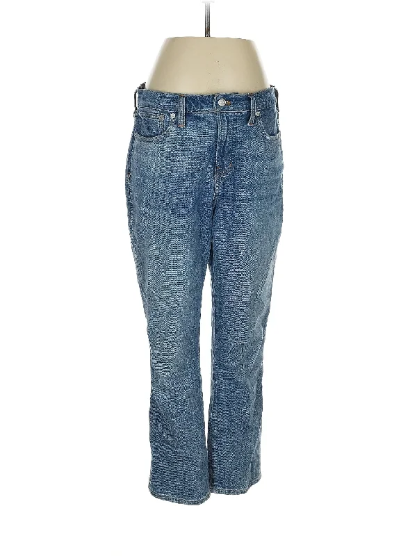 Designer Jeans for Luxury -High-Rise Bootleg Jeans in Medium Wash