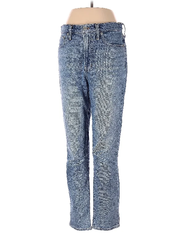 Acid Wash Jeans for Vintage -High-Rise Straight-leg Jeans in Light Wash