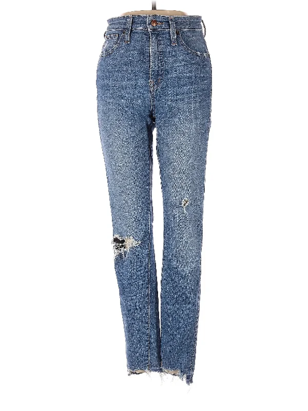 Distressed Jeans for Edgy Style -Mid-Rise Bootleg Jeans