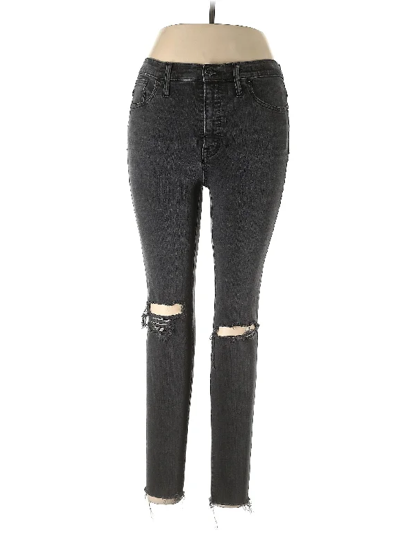 Metal Button Jeans for Classic -High-Rise Skinny Jeans