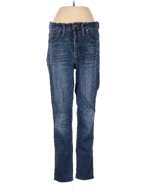 Wide Leg Jeans for Comfort -Mid-Rise Straight-leg Jeans in Dark Wash