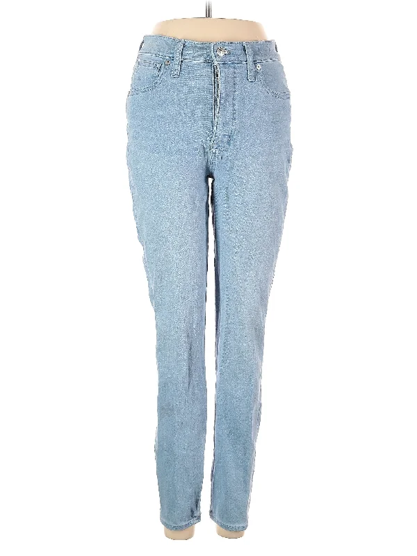 Designer Jeans for Luxury -High-Rise Straight-leg Jeans in Light Wash