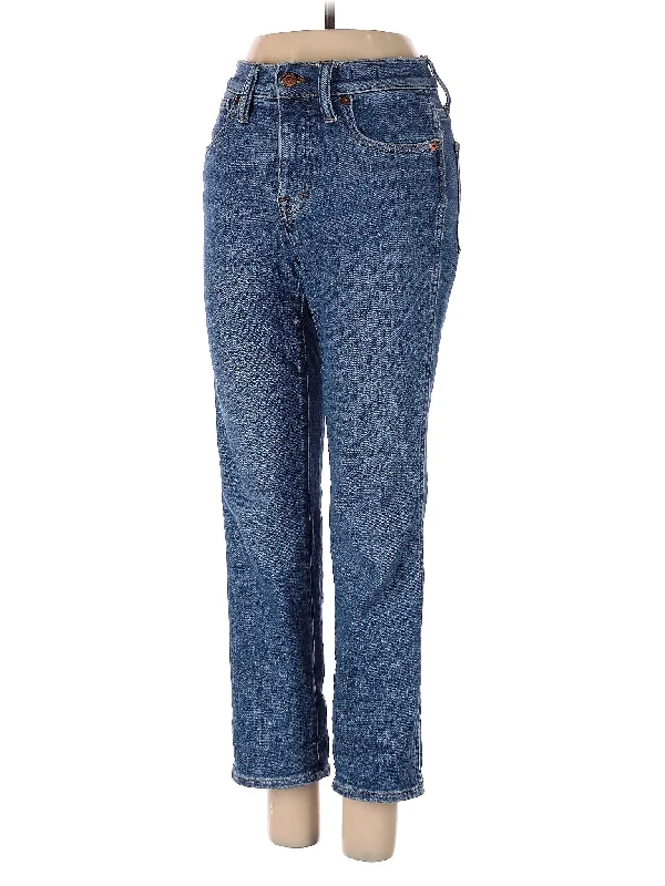 Branded Jeans for Quality -High-Rise Straight-leg Jeans in Medium Wash