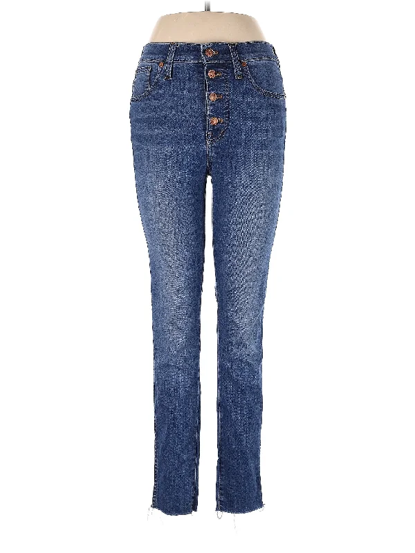 Five Pocket Jeans for Storage -High-Rise Straight-leg Jeans in Medium Wash