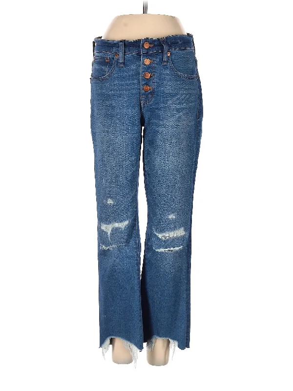 Faded Jeans for Laid-back -Mid-Rise Bootleg Jeans