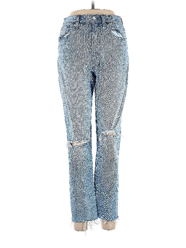 Jean Skirts for Feminine -High-Rise Bootleg Jeans