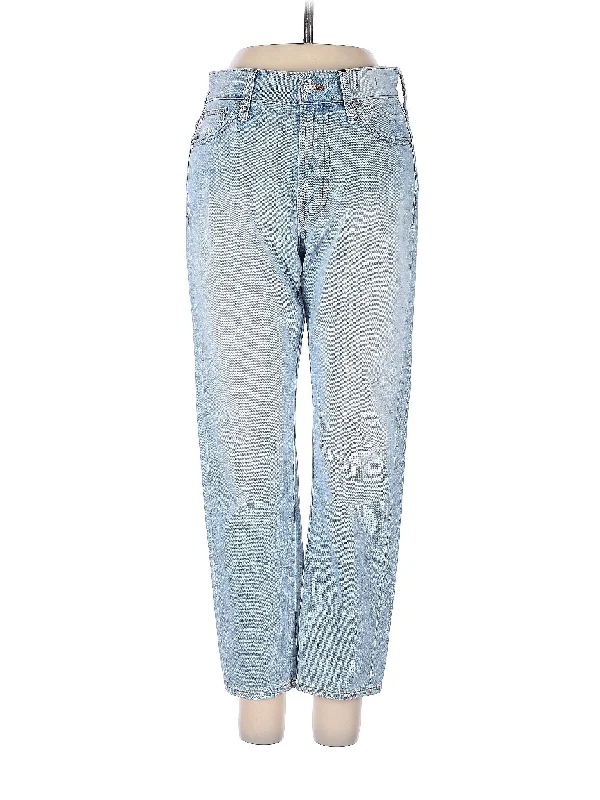 Fringed Jeans for Western -Mid-Rise Boyjeans Jeans in Light Wash