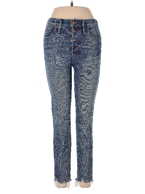 Recycled Jeans for Green -High-Rise Straight-leg Jeans in Medium Wash