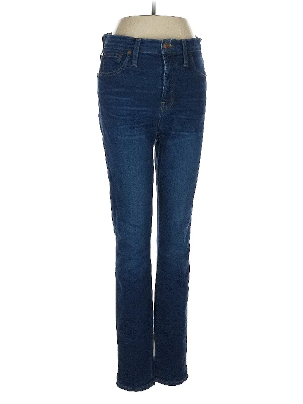 Shorts Jeans for Hot Days -High-Rise Straight-leg Jeans in Dark Wash