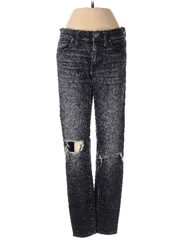 Ripped Jeans for Trendy Look -Mid-Rise Boyjeans Jeans