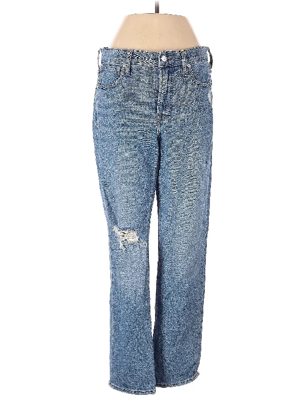 Back Pocket Jeans for Design -High-Rise Straight-leg Jeans