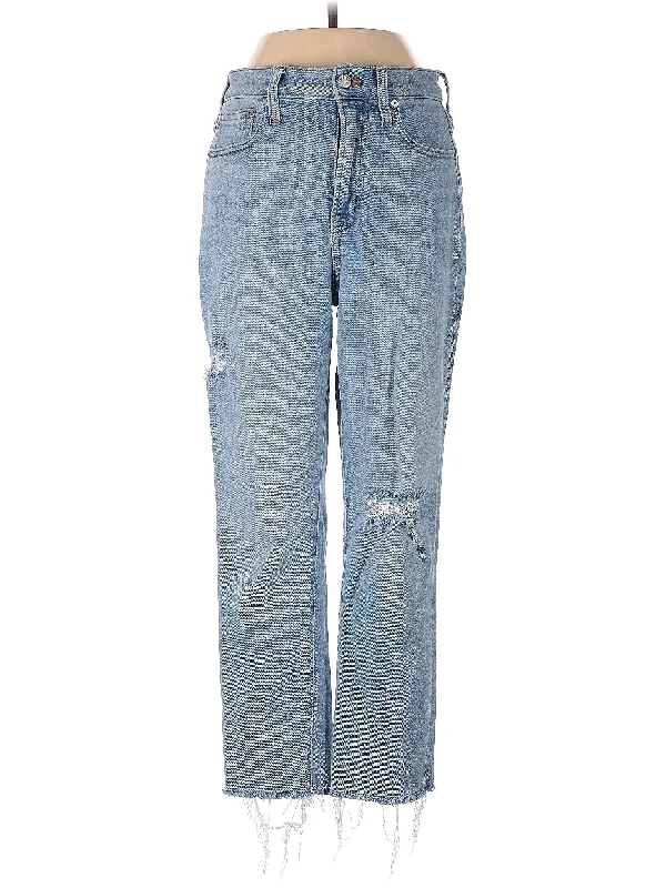 Tapered Jeans for Modern -High-Rise Straight-leg Jeans in Light Wash