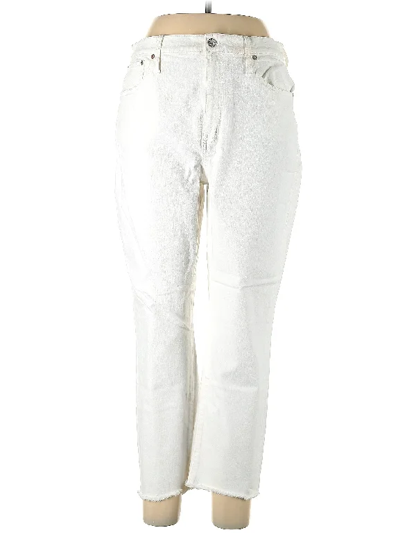 White Jeans for Fresh Look -Low-Rise Straight-leg Jeans