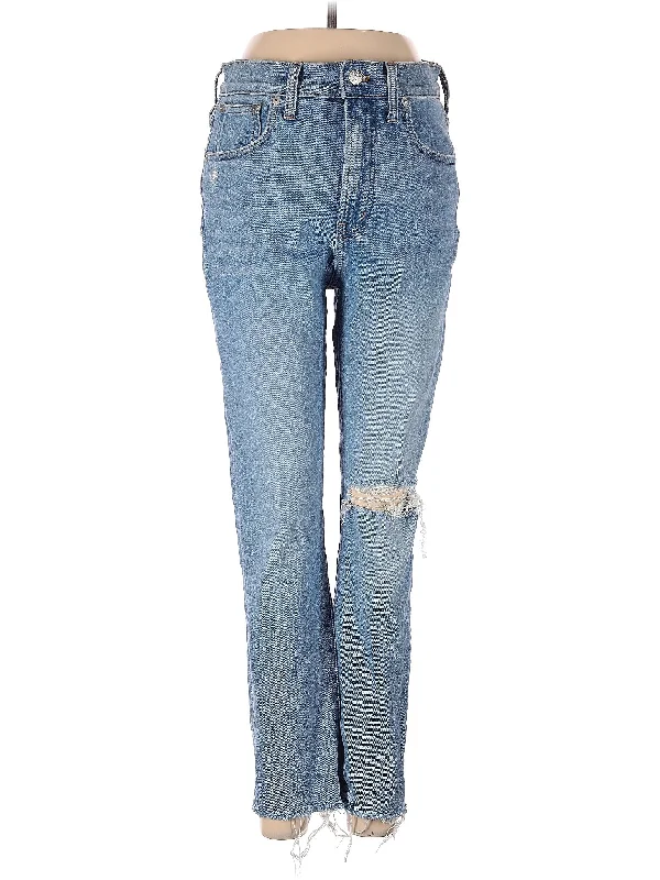 Belt Loops Jeans for Accessorizing -High-Rise Straight-leg Jeans