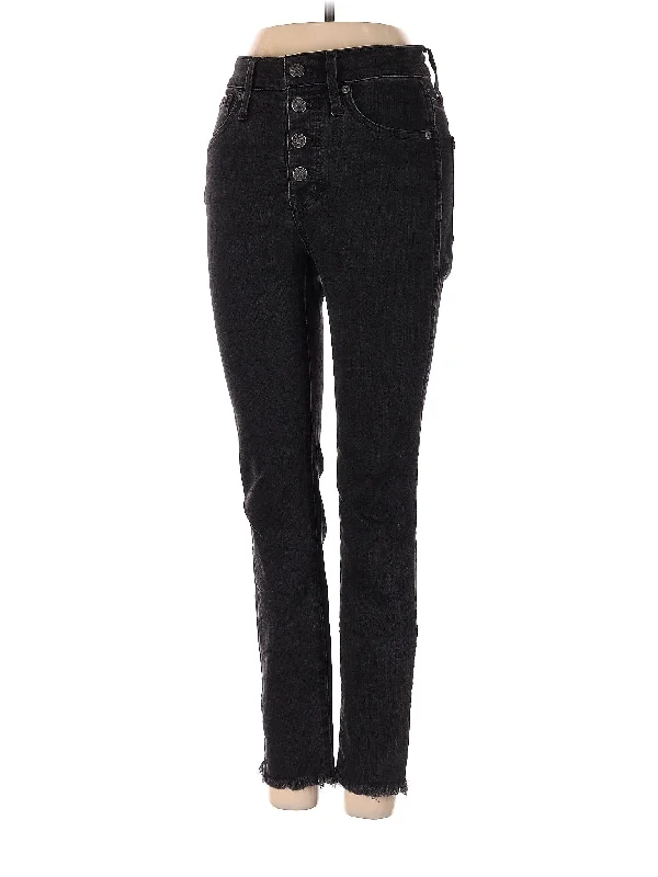 High Waisted Jeans for Shape -Mid-Rise Straight-leg Jeans