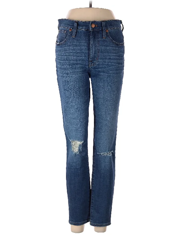 Bermuda Shorts Jeans for Modesty -High-Rise Bootleg Jeans