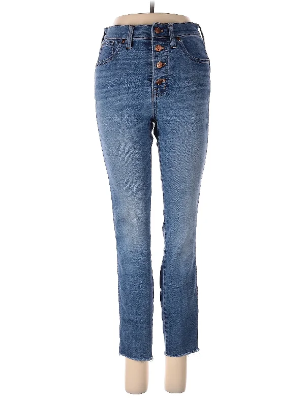 Valentine's Day Jeans for Romantic -High-Rise Straight-leg Jeans in Medium Wash