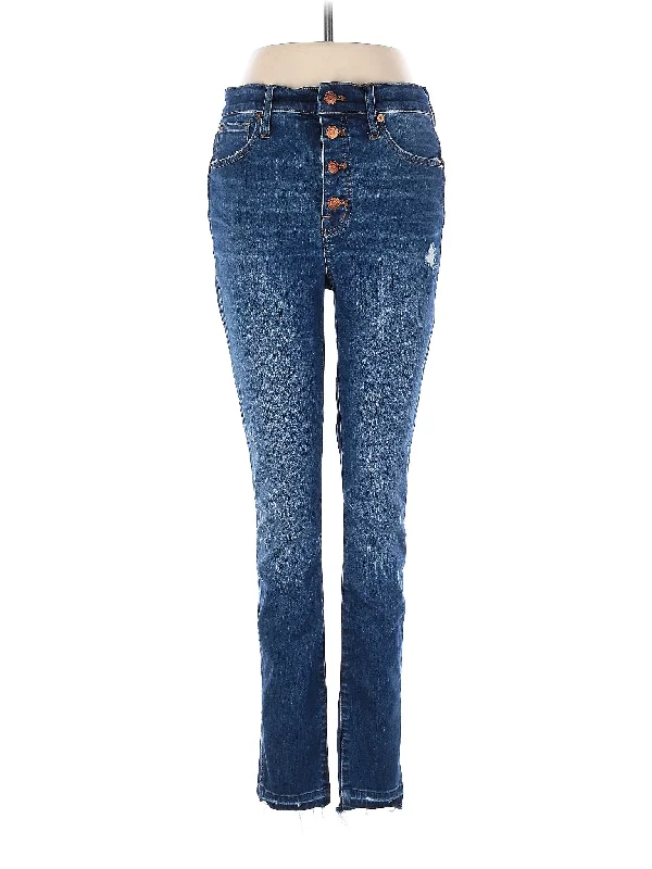 Branded Jeans for Quality -High-Rise Straight-leg Jeans in Medium Wash