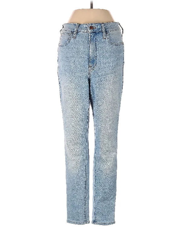 Graduation Jeans for Milestone -High-Rise Straight-leg Jeans in Light Wash