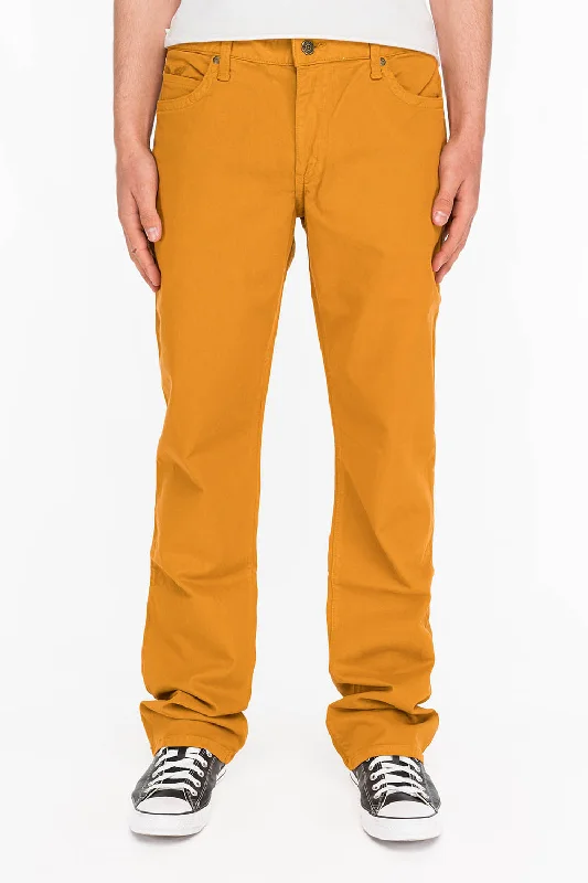 Sustainable Jeans for Eco -CLASSIC 5 POCKET STRAIGHT LEG JEANS IN CAMEL