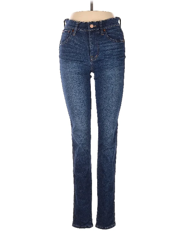 Party Jeans for Night Out -Mid-Rise Skinny Jeans in Medium Wash