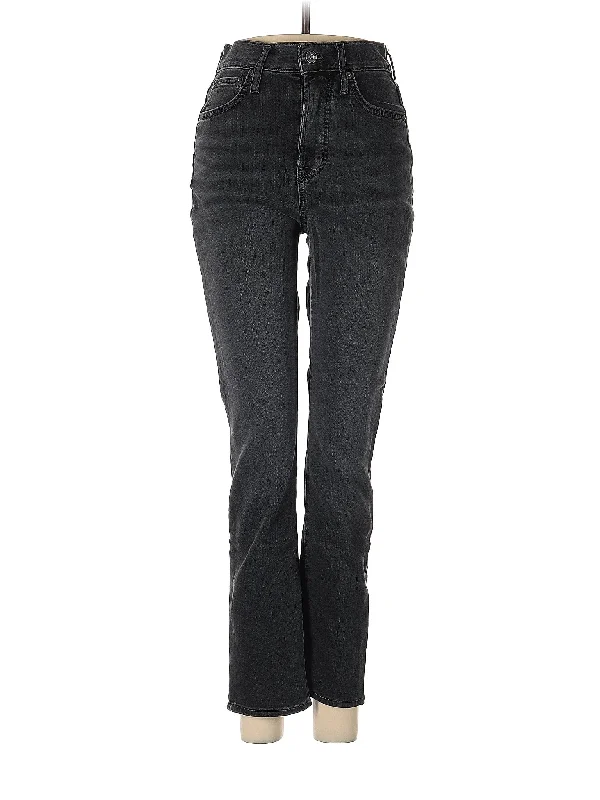 Patchwork Jeans for Bohemian -High-Rise Bootleg Jeans in Dark Wash