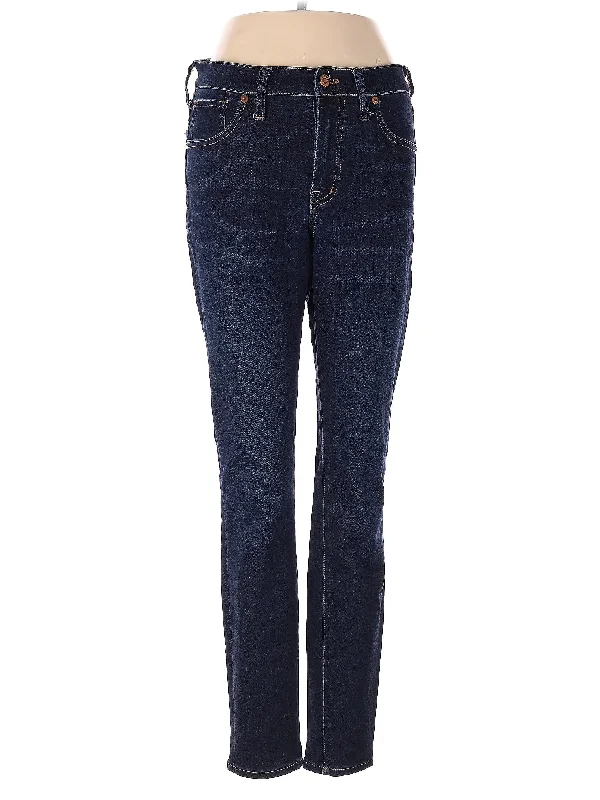 Capri Jeans for Beach Style -Mid-Rise Straight-leg Jeans in Dark Wash