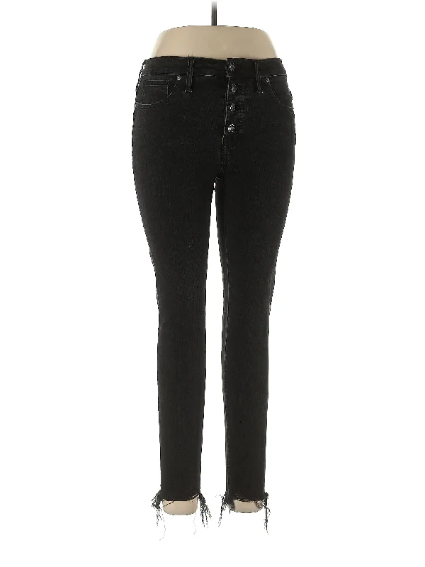 Frayed Hem Jeans for Edgy -Mid-Rise Skinny Jeans