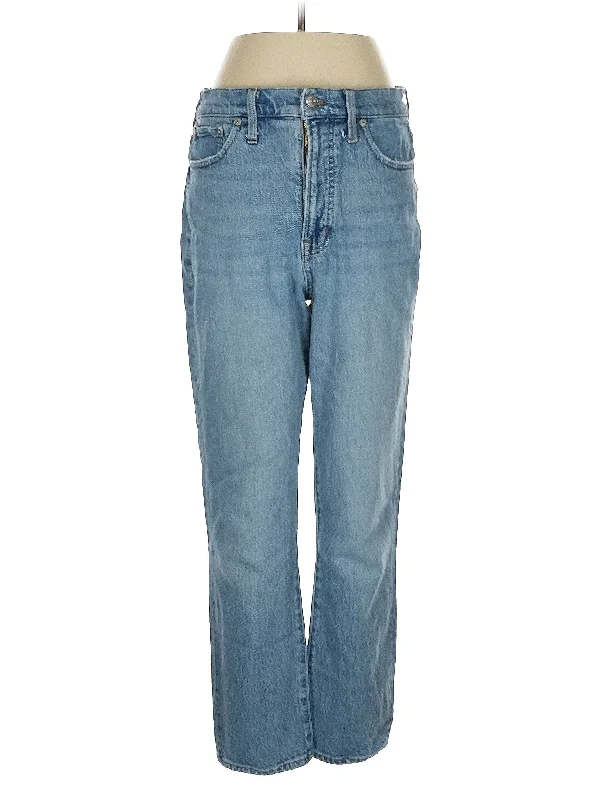 Weekend Jeans for Lazy -High-Rise Straight-leg Jeans in Medium Wash