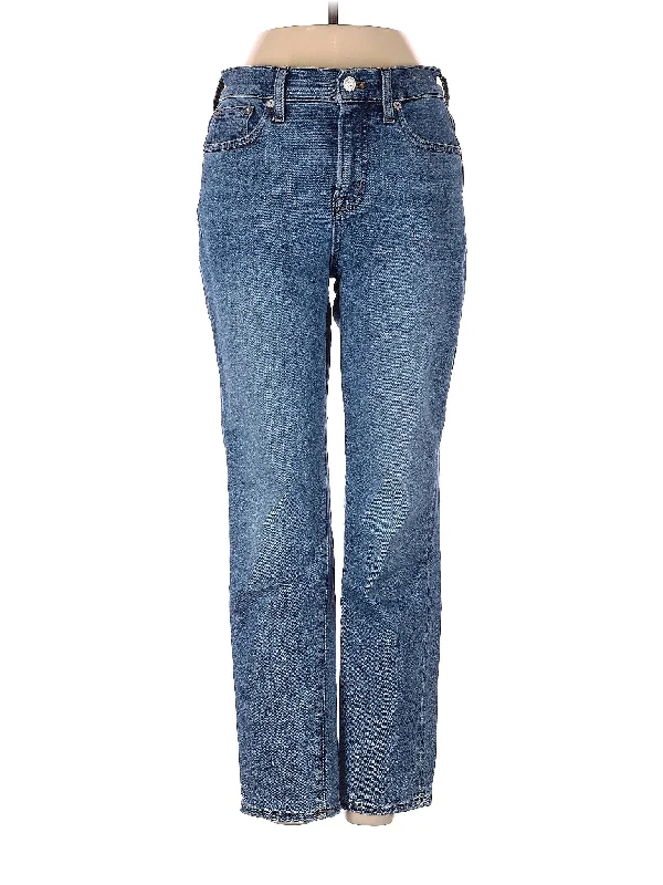 Belt Loops Jeans for Accessorizing -High-Rise Bootleg Jeans in Medium Wash