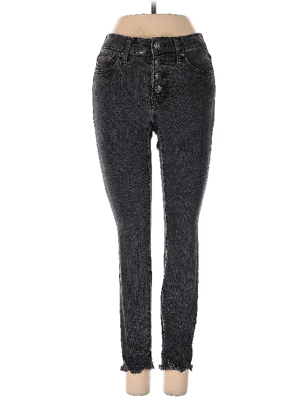 Gym Jeans for Workout -Low-Rise Skinny Jeans in Dark Wash